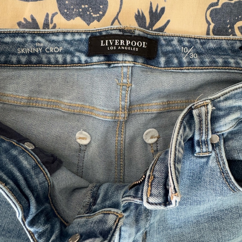 Women's Liverpool Skinny Crop Blue Jeans - Size 30(10) - Picture 9 of 14